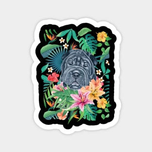 Tropical Gray Black Shar Pei Puppy Magnet