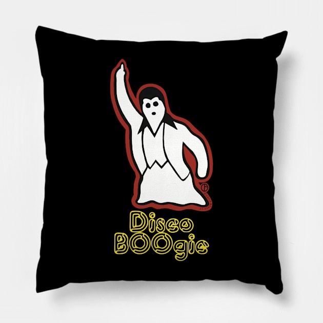 Disco BOOgie Pillow by Art from the Blue Room