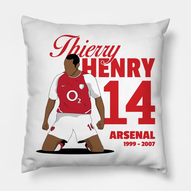 King Thierry Henry Pillow by kindacoolbutnotreally