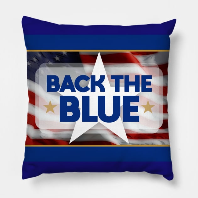 Back the Blue Pillow by Dale Preston Design