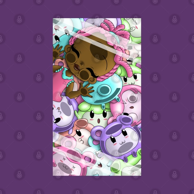 African American Girl and Bears by treasured-gift