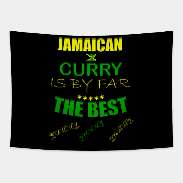Jamaican Curry, Jamaica Flag Tapestry by alzo