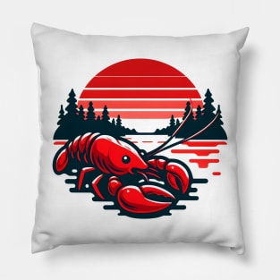 Sunset Lobster Pillow