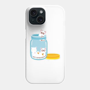 Cat Antidepressant Mental Health Kitten Doctor Pet Owner Phone Case