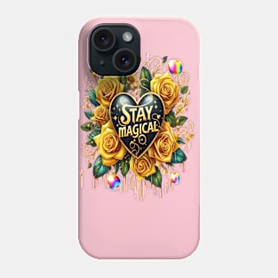 Enchanting Bouquet of Golden Roses And Heart Phone Case