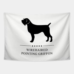 Wirehaired Pointing Griffon Black Silhouette Tapestry