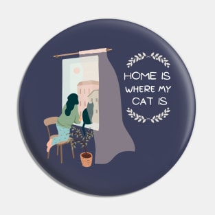 Home is where my cat is Pin