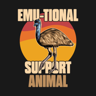 Emu-tional Support Animal Funny Emu Pun T-Shirt