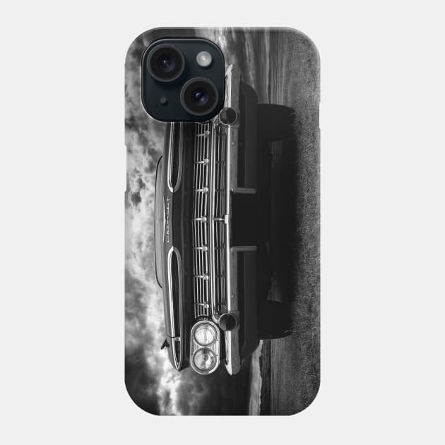 1959 Chevy Impala, black and white Phone Case by hottehue