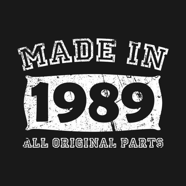 Made 1989 Original Parts Birthday Gifts distressed by star trek fanart and more