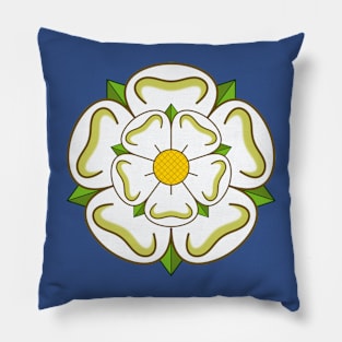 Yorkshire County Flag - White Rose of York Pillow