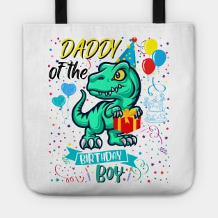 Daddy Of The Birthday Boy T-Rex Dinosaur Lover Tote