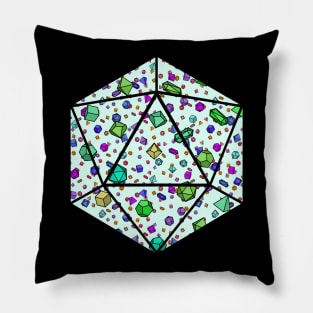 D20 Inception with Greens Pillow