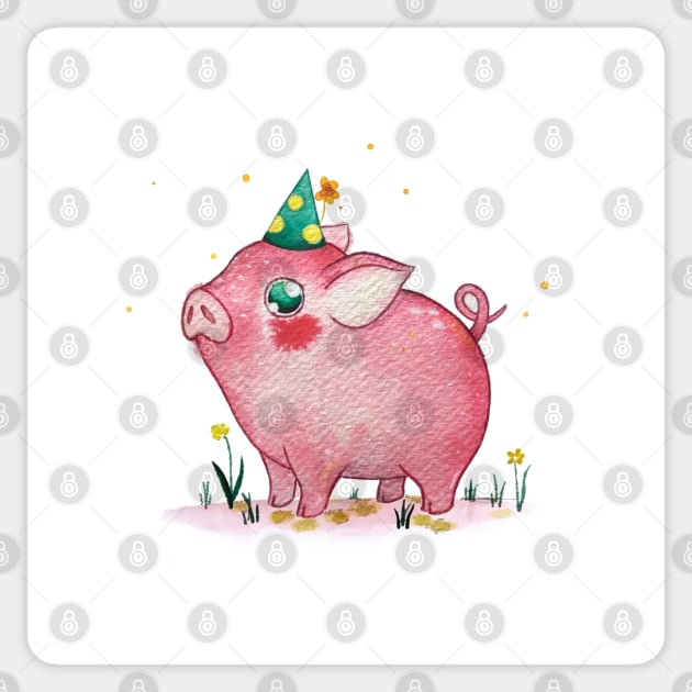 HERE PIGGY PIGGY' Sticker