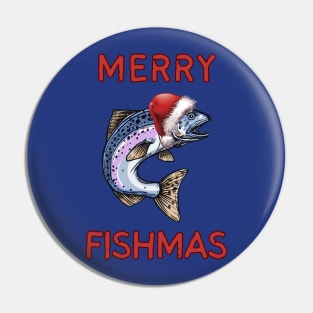 Merry Fishmas Funny Ugly Fishing Gift Pin