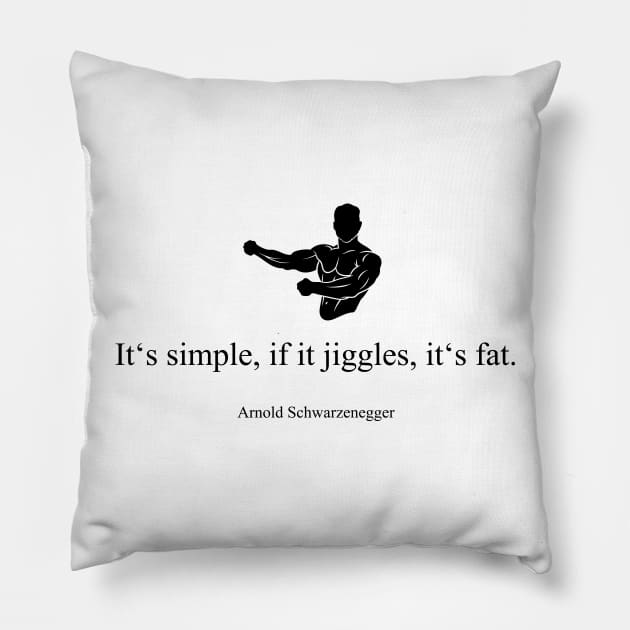 It's simple, if it jiggles, it's fat! Pillow by sanseffort