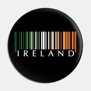 Ireland flag colors barcode Pin