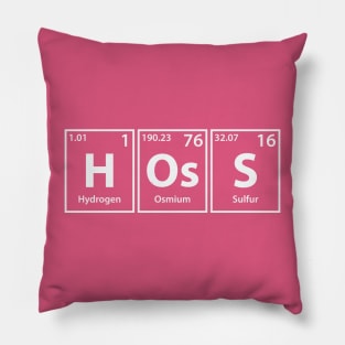 Hoss (H-Os-S) Periodic Elements Spelling Pillow