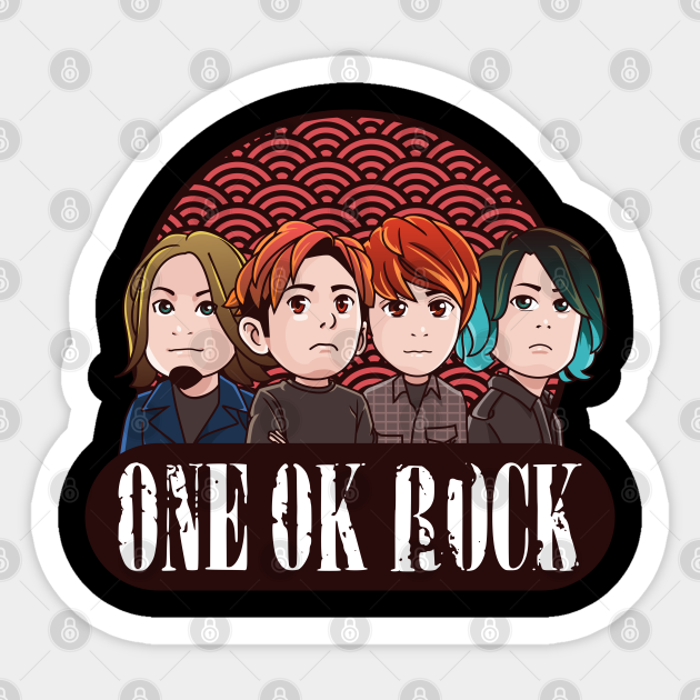 One Ok Rock Anime Big Head Oneokrock Sticker Teepublic