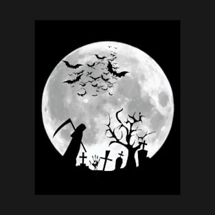 scary halloween moon T-Shirt