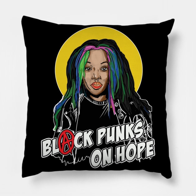 Black Punks on Hope Pillow by silentrob668