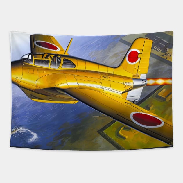 Mitsubishi J8M1 Shusui Tapestry by Aircraft.Lover