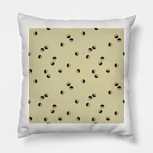 Scattered Dots Minimalist Geometric Pattern - Muted Earthy Pistachio Pillow