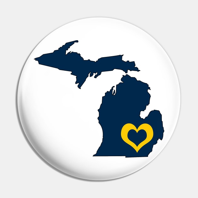 Michigan Love Pin by somekindofguru