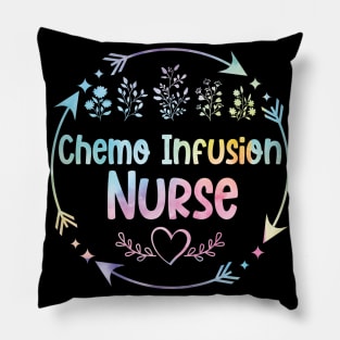 Chemo Infusion Nurse chemotherapy Nurse cute floral watercolor Pillow