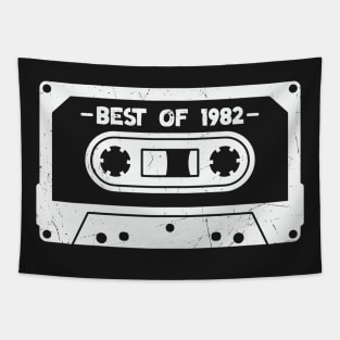 Best of 1982 Retro Cassette Tape 1982 Birthday Tapestry