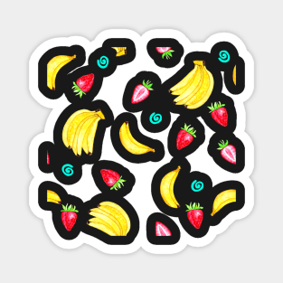 Strawberries and Bananas Magnet