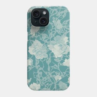 Floral Teal Pattern Phone Case