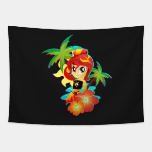 Beach Sunset Shimmer Tapestry