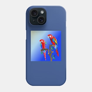 Macaws in the tree Phone Case