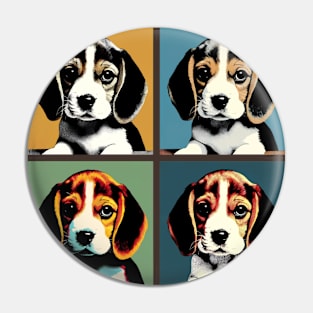 Pop Retro Beagle Art - Cute Puppy Pin