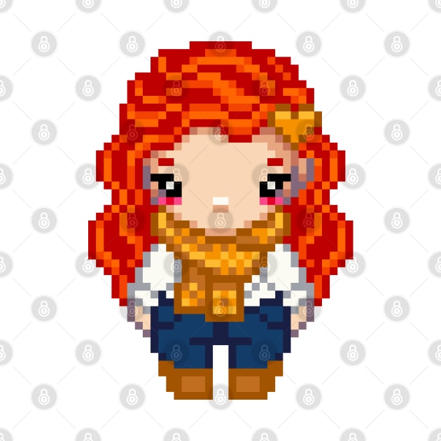 Autumn Vibes Pixel Girl by iamnotadoll