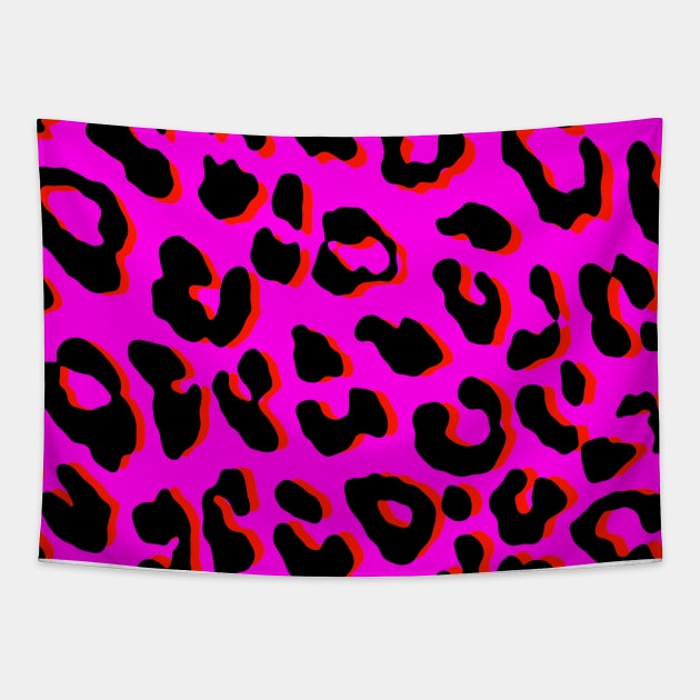 Leopard Print Pink Tapestry by BlakCircleGirl