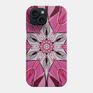 Cartoon Mandala Flower Pink and White Phone Case