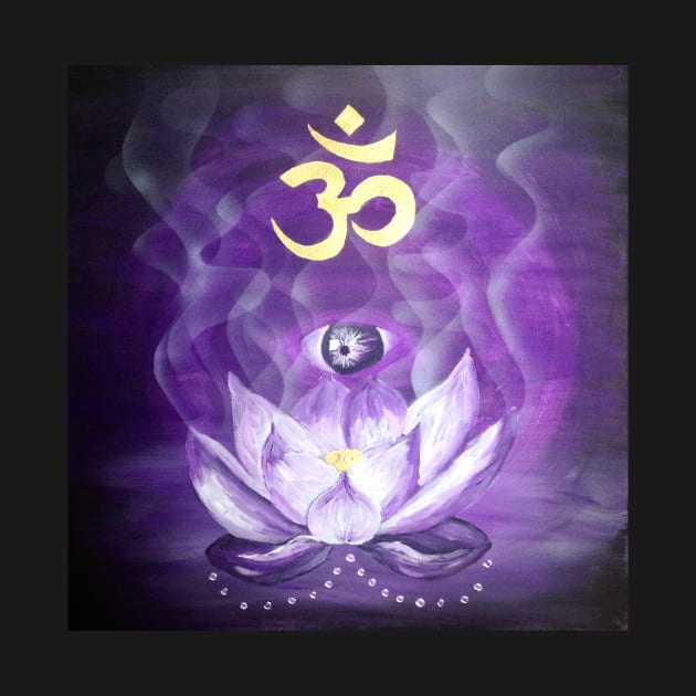 Om with lotus and all seeing eye by monchie
