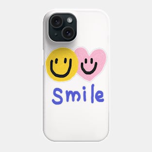 smile, smiley face, oil painting Phone Case