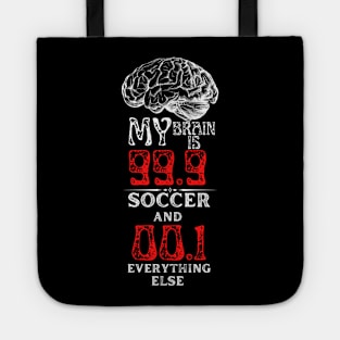 My Brain Is 99.9 Soccer And 00.1 Everything Else Tote