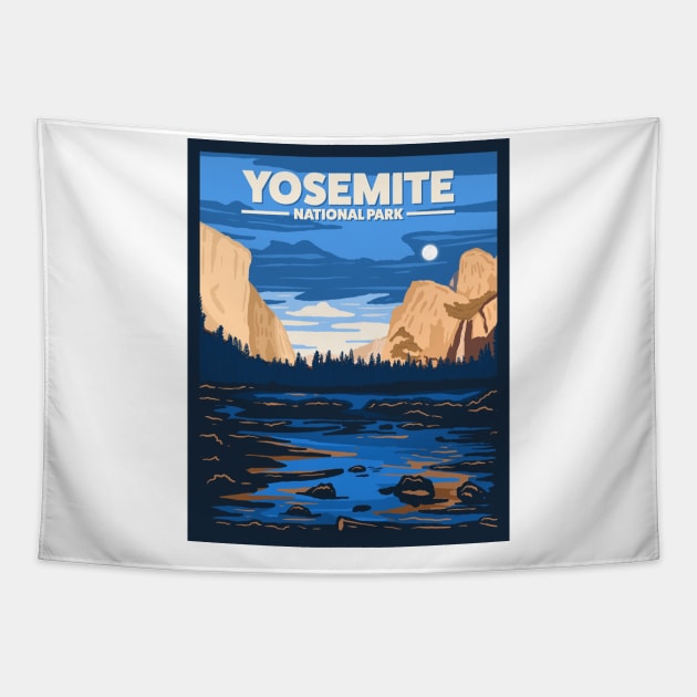 Yosemite National Park Tapestry by nicholashugginsdesign