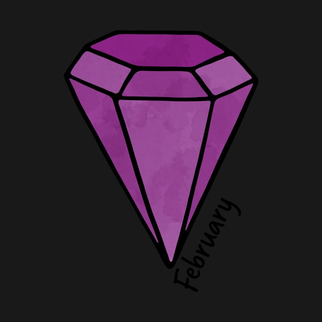 February Amethyst Birthstone by murialbezanson