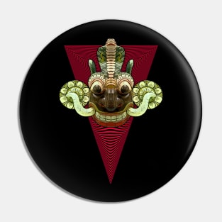 EYECHO Sri Lanka Neon Red Devil Yaka Mask (Yaka, Raaksha) Pin