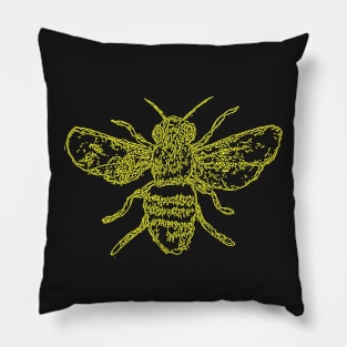 Bee No. 2 Yellow Pillow