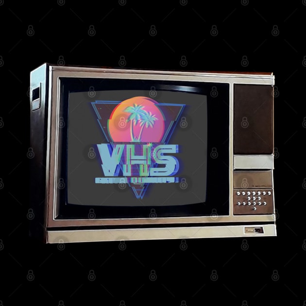 TV SET / VHS #3 (palms & grid) (GLITCHED) by RickTurner