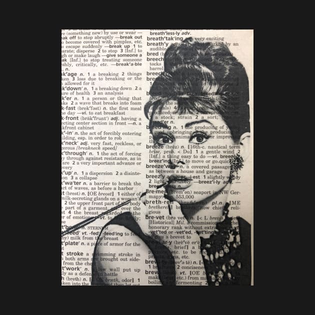 Audrey on Dictionary Page by TheBookTreeFairy