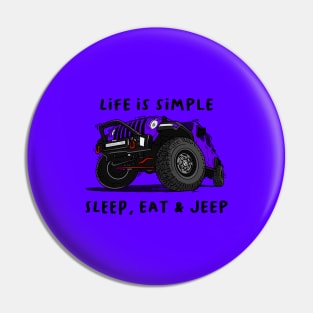 American Jeep Purple Pin