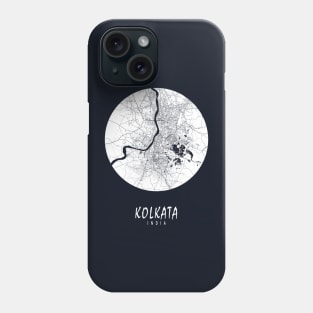 Kolkata, India City Map - Full Moon Phone Case