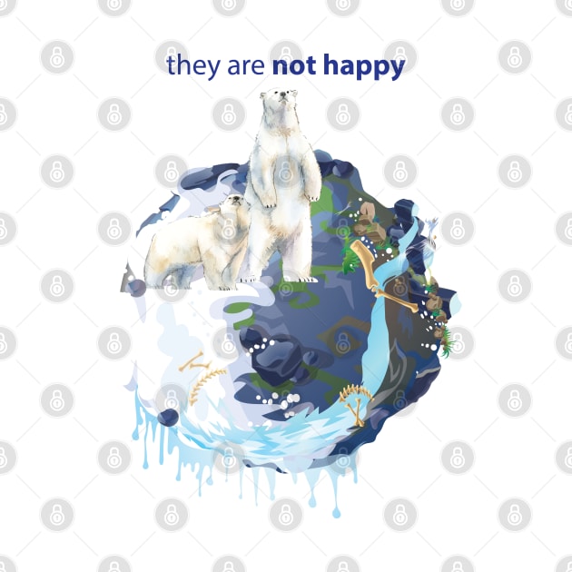 They are not happy - Earth Day Climate Change by hcreativeart